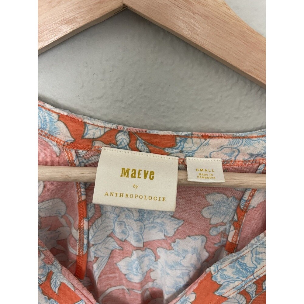 Maeve Catie ruffle sleeve size small top tee T-shirt by Anthropologie - Picture 3 of 6
